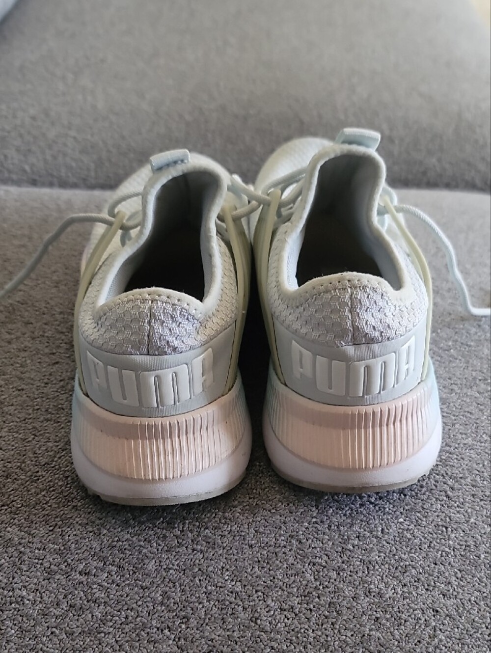 Puma Women's Light Blue Sneakers with Pastel Rainbow Accents - Picture 5 of 15